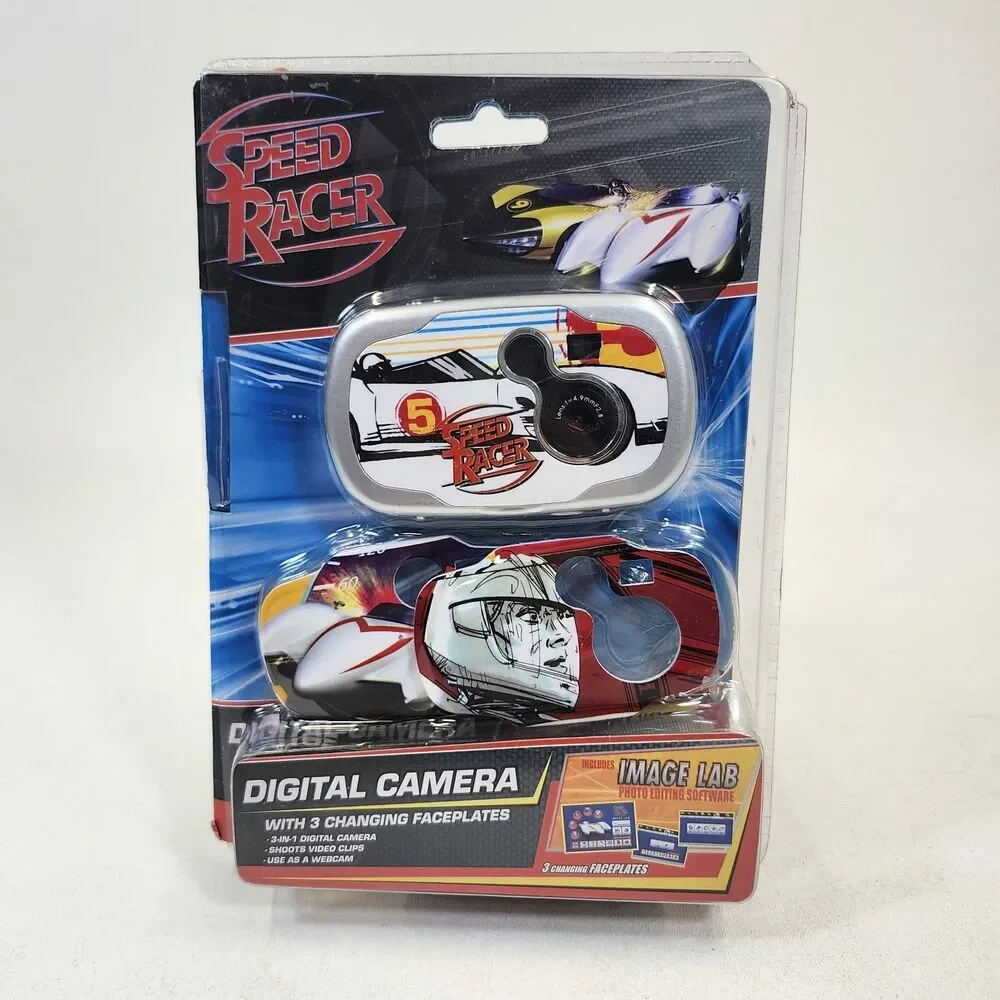 Speed Racer Mach 5 Digital Camera w/ Editing Software 3 Faceplates Vintage 2008